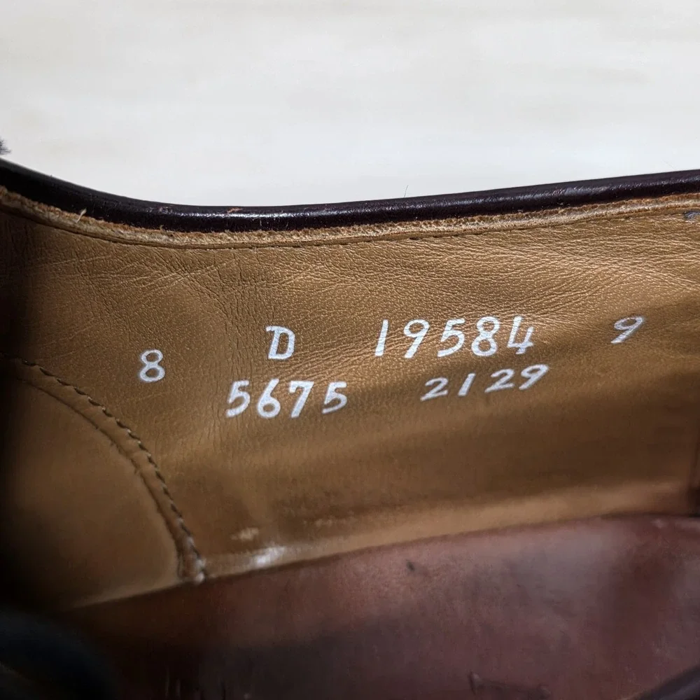 Allen Edmonds Park Avenue Brown Leather Cap Toe‎ Shoes Size 8 D 5675